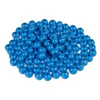 Drewniane koraliki KULA 8mm 120szt. niebieski lazurowy