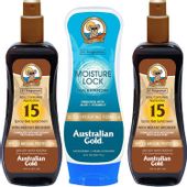 Australian Gold Moisture Lock + 2szt. Australian Gold SPF 15