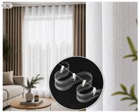Firana MARKIZETA modna z taśma system WAVE fala salon sypialnia 650x270