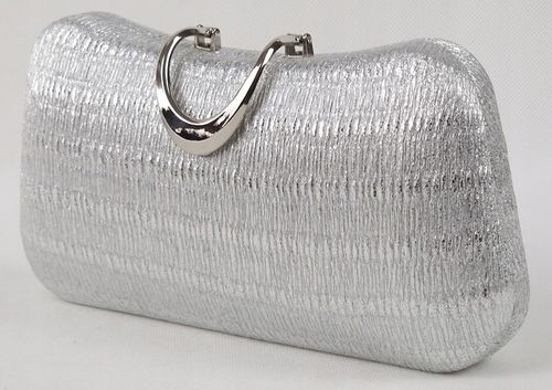 Torebka kopertówka puzderko wieczorowa elegancka wizytowa srebrna na Arena.pl