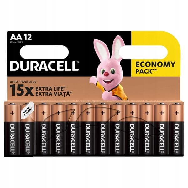 Alkaliczne baterie Duracell AA x 12 LR6 zdjęcie 1