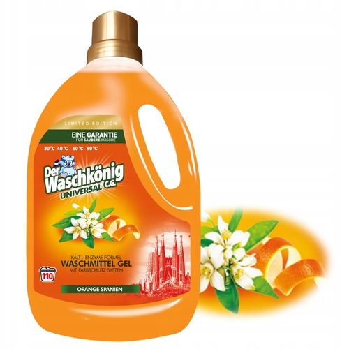 Waschkonig Uniwersalny Żel do Prania Pomarańczowa Hiszpania 3,305l 110 prań na Arena.pl