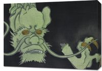 Obraz 70x50cm Golden Eyed Monster, Sekka Japoński Vintage