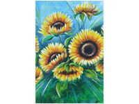 40X60CM SŁONECZNIKI NIEBIESKIM OBRAZ