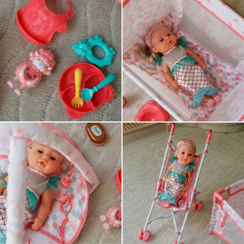 WOOPIE ROYAL Lalka Bobas 36 cm Syrenka Interaktywna Zestaw XXL Opiekunka 18w1 na Arena.pl