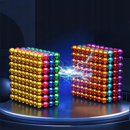 TĘCZA KULKI MAGNETYCZNE CUBE 8 KOLORÓW KULA GADŻET ANTYSTRESOWY 5MM 216 SZT na Arena.pl