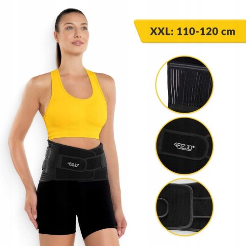 PAS LĘDŹWIOWY KRZYŻOWY GORSET ORTOPEDYCZNY ORTEZA STABILIZATOR PLECY XXL na Arena.pl
