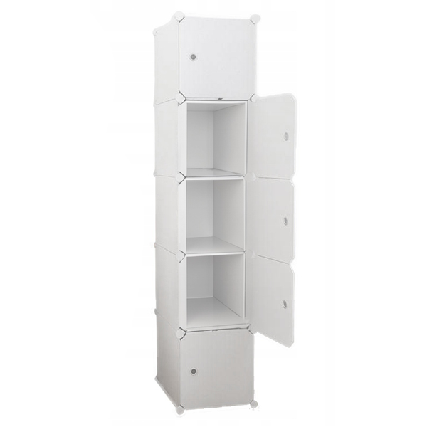 GARDEROBA UBRANIOWA SZAFA MODUŁOWA 5 PÓŁEK REGAŁ SZAFKA SŁUPEK BIAŁA zdjęcie 1