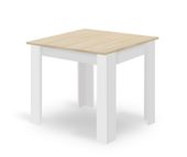 Stół do jadalni 80x80 cm kwadratowy dąb sonoma białe nogi do kuchni