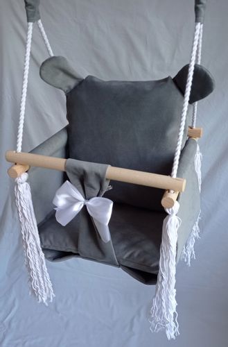 HUŚTAWKA DLA DZIECI miś kolor SZARY na Arena.pl