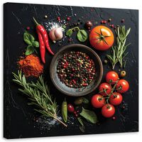 Obraz do kuchni restauracji baru jadalni, Przyprawy Pomidory