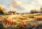 Plakat 100x70cm Sielski Domek