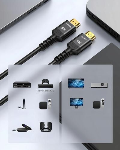 Kabel HDMI 2.1 Ultra High Speed 8K 60Hz 4K 120Hz UHD 3M PS5 Xbox eARC na Arena.pl