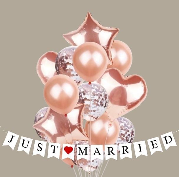 BALONY NA URODZINY ZESTAW BALONÓW MIX 14 SZT ŚLUB PARTY zdjęcie 3