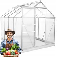 SZKLARNIA OGRODOWA Z POLIWĘGLANU 4,75m2 RAMA ALU