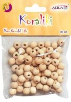 koraliki drewniane naturalne 10mm 80szt. | pj-5986