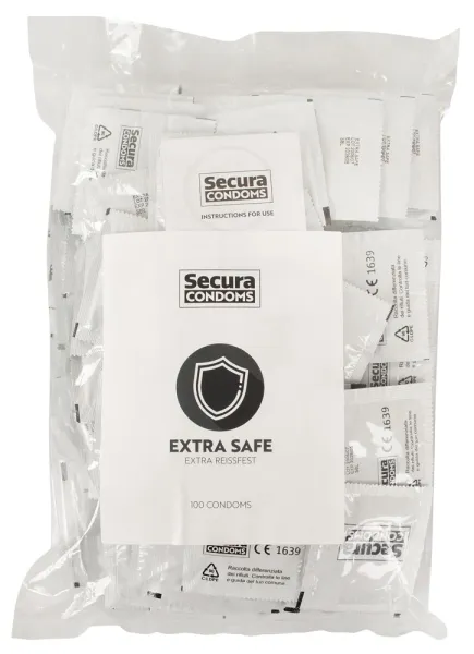 Secura Extra Safe - Prezerwatywy Extra Grube 100pcs zdjęcie 3