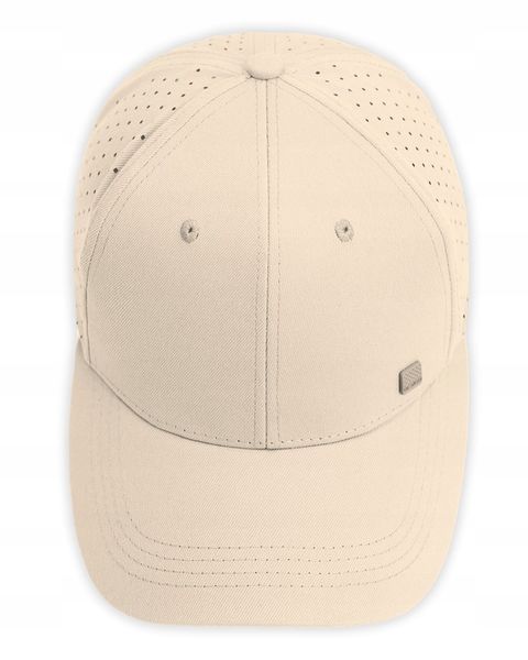 CZAPKA z Daszkiem Bejsbolówka Oddychająca Głęboka JASNOBEŻOWA Pako Jeans zdjęcie 3