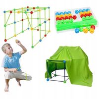 ZESTAW DO BUDOWANIA BAZA TUNEL NAMIOT KLOCKI 87 EL