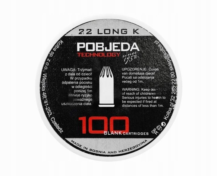 AMUNICJA LONG KALIBER 6 MM POBJEDA - 100 SZTUK zdjęcie 5