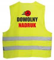 Kamizelka odblaskowa z nadrukiem logo napisem S