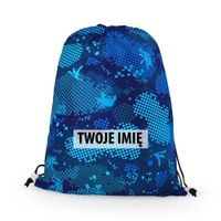 WORKO-PLECAK SPORTOWY z Twoim imieniem Niebieska geometria 201