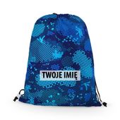 WORKO-PLECAK SPORTOWY z Twoim imieniem Niebieska geometria 201