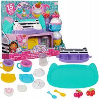 KOCI DOMEK GABI ZESTAW DO HERBATY TACA Z BABECZKAMI FILIŻANKI + AKC. 15 EL.