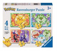 RAVENSBURGER PUZZLE POKEMON 4w1 PIKACHU DUŻA UKŁADANKA 4 UKŁADANKI 72 EL.