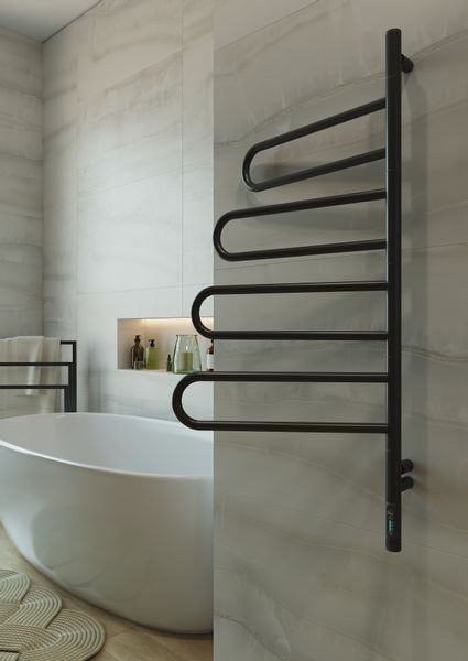 ELNA Grzejnik łazienkowy elektryczny Fluger 4 Black 4 elementy ruchome zdjęcie 1