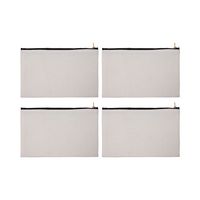 Zestaw 4 lnianych kosmetyczek do nadruku