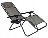 LEŻAK OGRODOWY SKŁADANY ZERO GRAVITY ORION FOTEL PLAŻOWY KRZESŁO