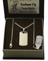 SREBRNY PEŁNY ŁAŃCUSZEK MĘSKI PANCERKA NIEŚMIERTELNIK PR. 925 GRAWER GRATIS