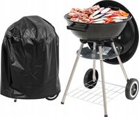 LUND GRILL OGRODOWY WĘGLOWY OKRĄGŁY POKRYWA RUSZT STALOWY 41CM + POKROWIEC