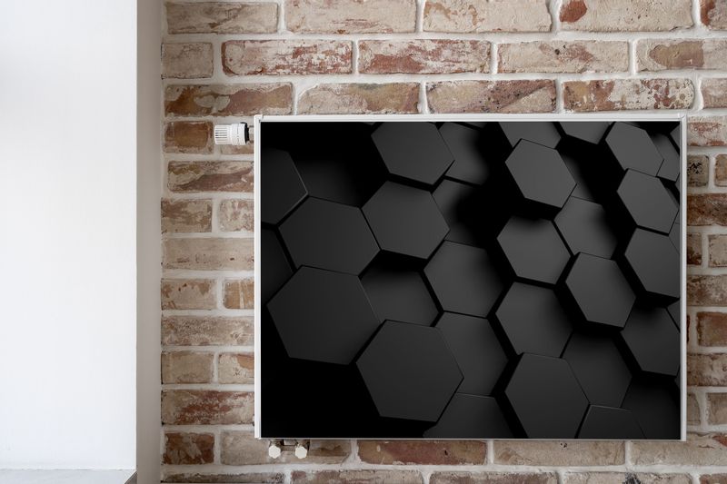 MASKOWNICA Magnetyczna Na Kaloryfer Abstrakcyjne Heksagony 110cm x 60cm zdjęcie 6