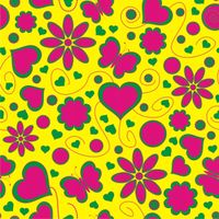 FOTOTAPETA SERDUSZKA KWIATKI MOTYLKI ŻÓŁTY RÓŻÓWY