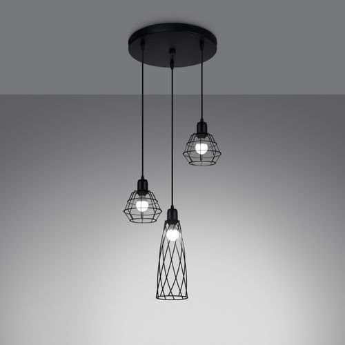 Lampa wisząca SUBA 3P czarna na Arena.pl
