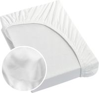 Prześcieradło satynowe 100% bawełna z gumką Eurofirany NOVA3 180X200 biały