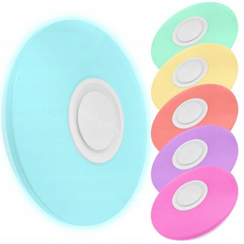 Lampa plafon LED RGB Kolorowa GŁOŚNIK Bluetooth 60w + Pilot Aplikacja na Arena.pl