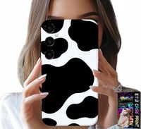 ETUI DO SAMSUNG GALAXY A15 4G - CZARNO - BIAŁE ŁATY KROWA, MODNE WZORY