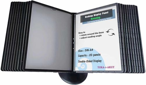 Tabliczki stołowe czarne regulowane obrotowe 360° TUKA-i-AKUT 20 szt. na Arena.pl