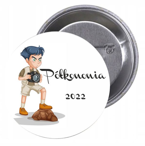 Przypinki buttony PÓŁKOLONIA 2022 HIT zdjęcie 1