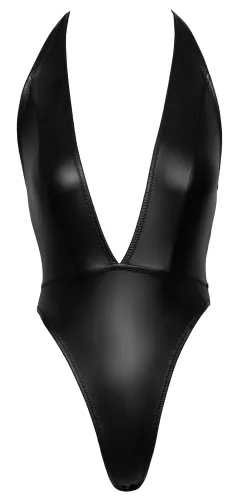 cottelli party body matowe czarne m z głębokim dekoltem i wysokim na Arena.pl