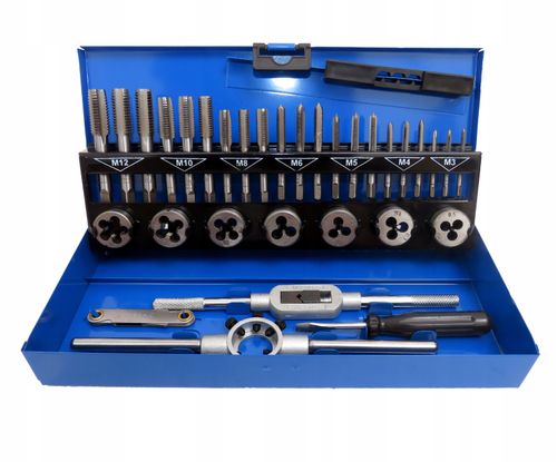 ZESTAW GWINTOWNIKÓW I NARZYNEK M3-M12 32 ELEMENTÓW na Arena.pl