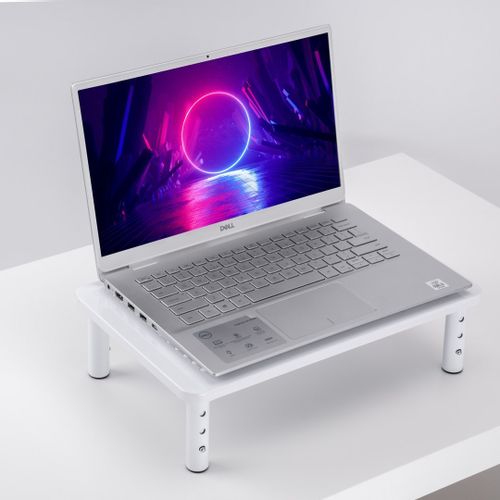 Podstawka pod monitor laptop MULING biała + szuflada na Arena.pl