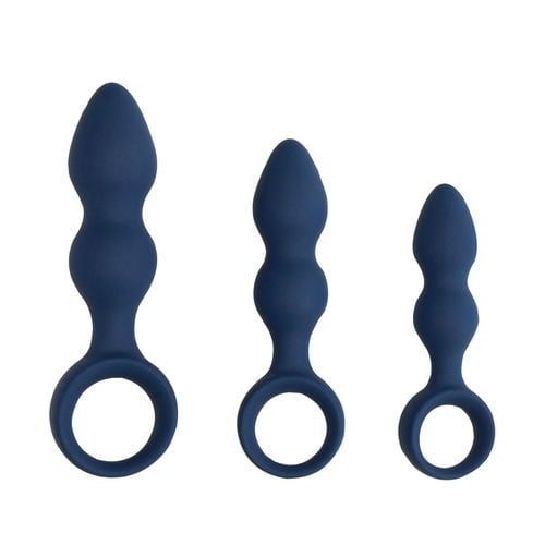 teardrop shaped anal plug   large   baltic blue na Arena.pl