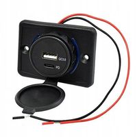 Ładowarka samochodowa montażowa 5V 3.4A USB USB-C