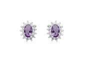 Eleganckie rodowane srebrne kolczyki markizy fioletowe białe cyrkonie srebro 925 Z1102E_V