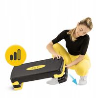 STEP SCHODEK DO ĆWICZEŃ AEROBIKU FITNESS 3 STOPNIOWY REGULOWANY WYTRZYMAŁY