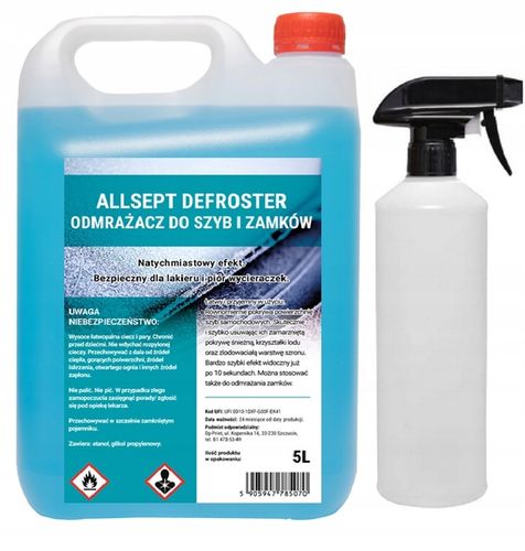 ODMRAŻACZ DO SZYB 5L ZIMOWY PŁYN DO ODMRAŻANIA -40 na Arena.pl
